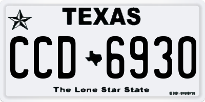 TX license plate CCD6930