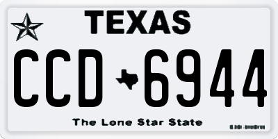 TX license plate CCD6944