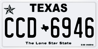 TX license plate CCD6946