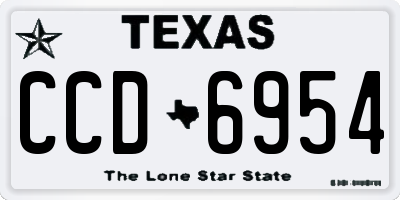 TX license plate CCD6954