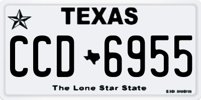 TX license plate CCD6955