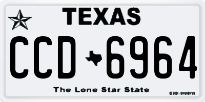 TX license plate CCD6964