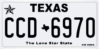 TX license plate CCD6970