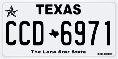 TX license plate CCD6971