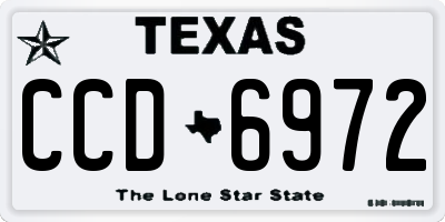 TX license plate CCD6972