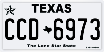 TX license plate CCD6973
