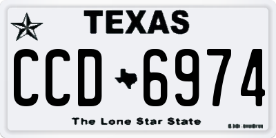 TX license plate CCD6974