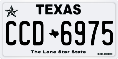 TX license plate CCD6975