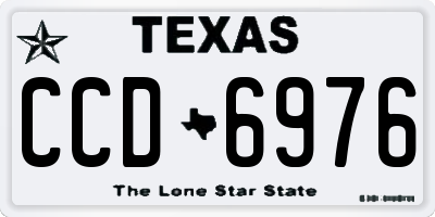 TX license plate CCD6976