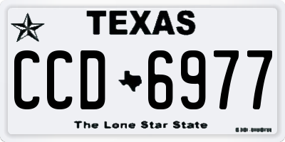 TX license plate CCD6977