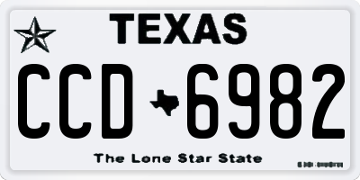 TX license plate CCD6982