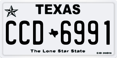 TX license plate CCD6991