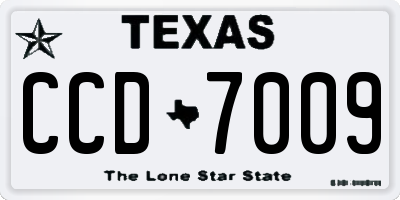 TX license plate CCD7009