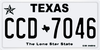 TX license plate CCD7046