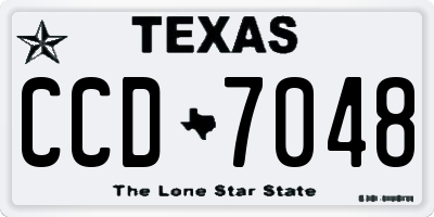 TX license plate CCD7048