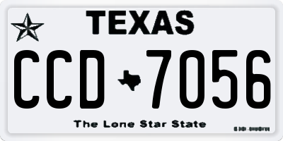 TX license plate CCD7056