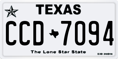 TX license plate CCD7094