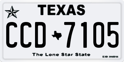 TX license plate CCD7105