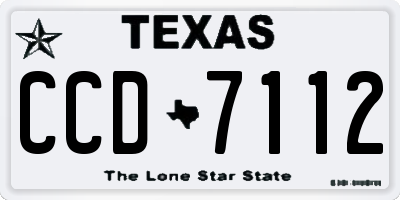 TX license plate CCD7112