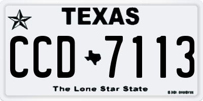 TX license plate CCD7113