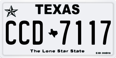 TX license plate CCD7117