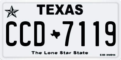 TX license plate CCD7119