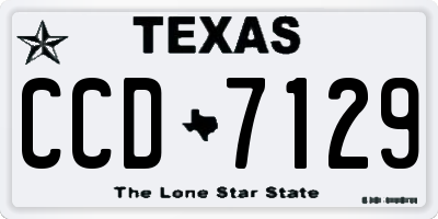 TX license plate CCD7129