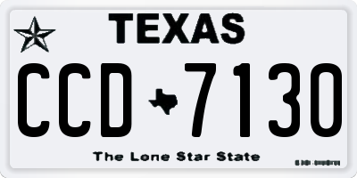 TX license plate CCD7130