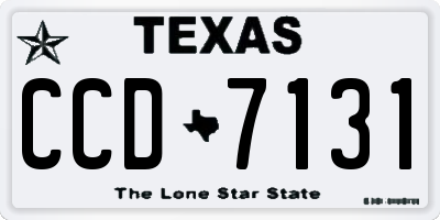 TX license plate CCD7131