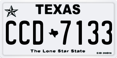 TX license plate CCD7133