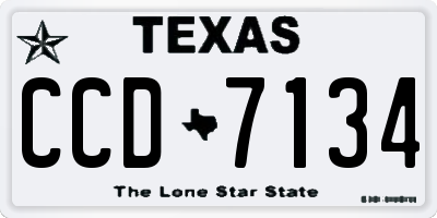 TX license plate CCD7134