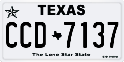 TX license plate CCD7137
