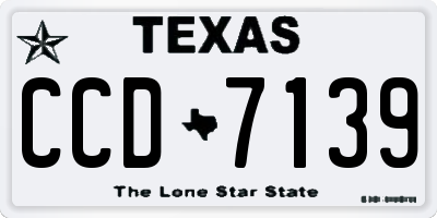 TX license plate CCD7139