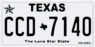 TX license plate CCD7140