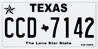 TX license plate CCD7142