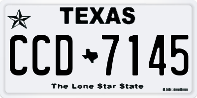 TX license plate CCD7145