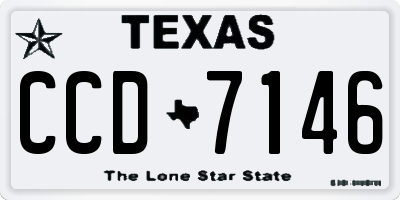 TX license plate CCD7146
