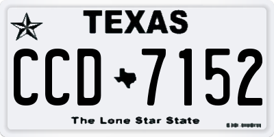 TX license plate CCD7152