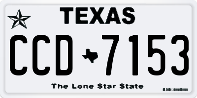 TX license plate CCD7153