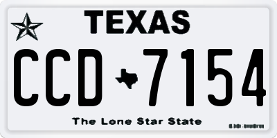 TX license plate CCD7154