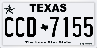 TX license plate CCD7155