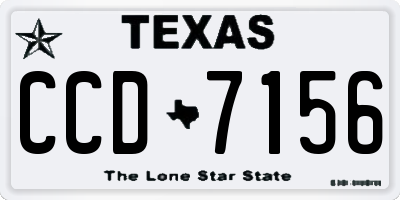 TX license plate CCD7156