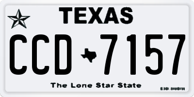 TX license plate CCD7157