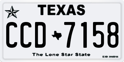 TX license plate CCD7158