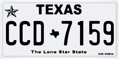 TX license plate CCD7159