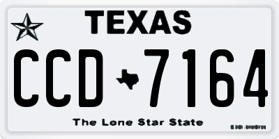 TX license plate CCD7164