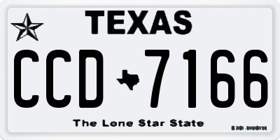TX license plate CCD7166
