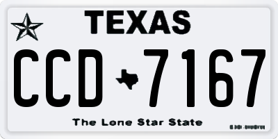 TX license plate CCD7167