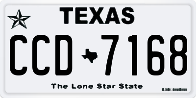 TX license plate CCD7168
