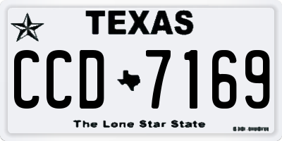 TX license plate CCD7169